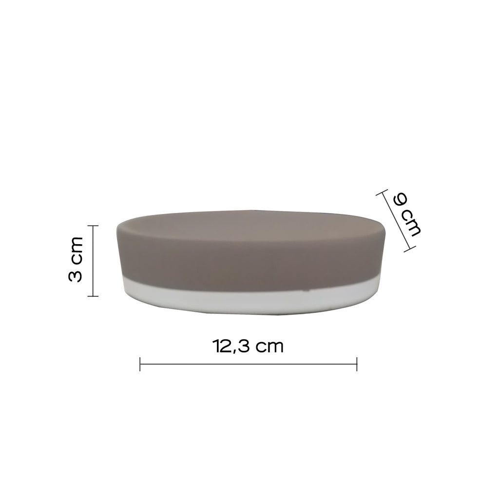 Portasapone in ceramica Gedy serie New Mizar - Tortora