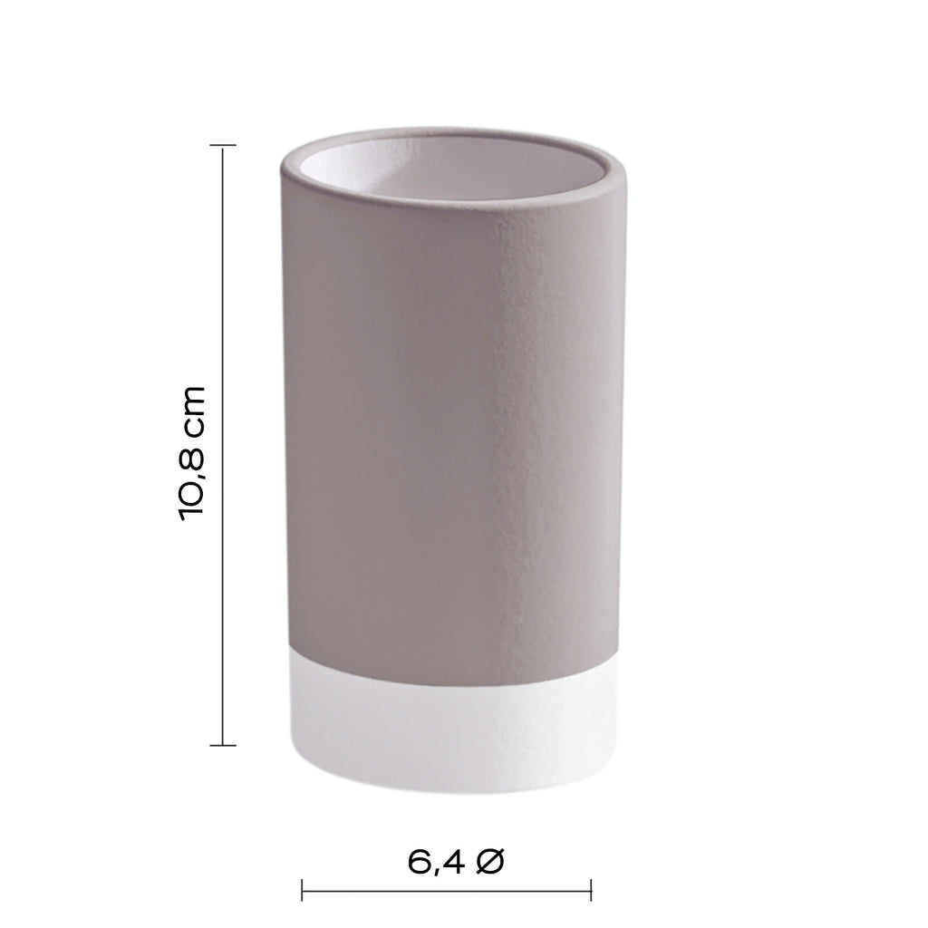 Portaspazzolini in ceramica Gedy serie New Mizar - Tortora