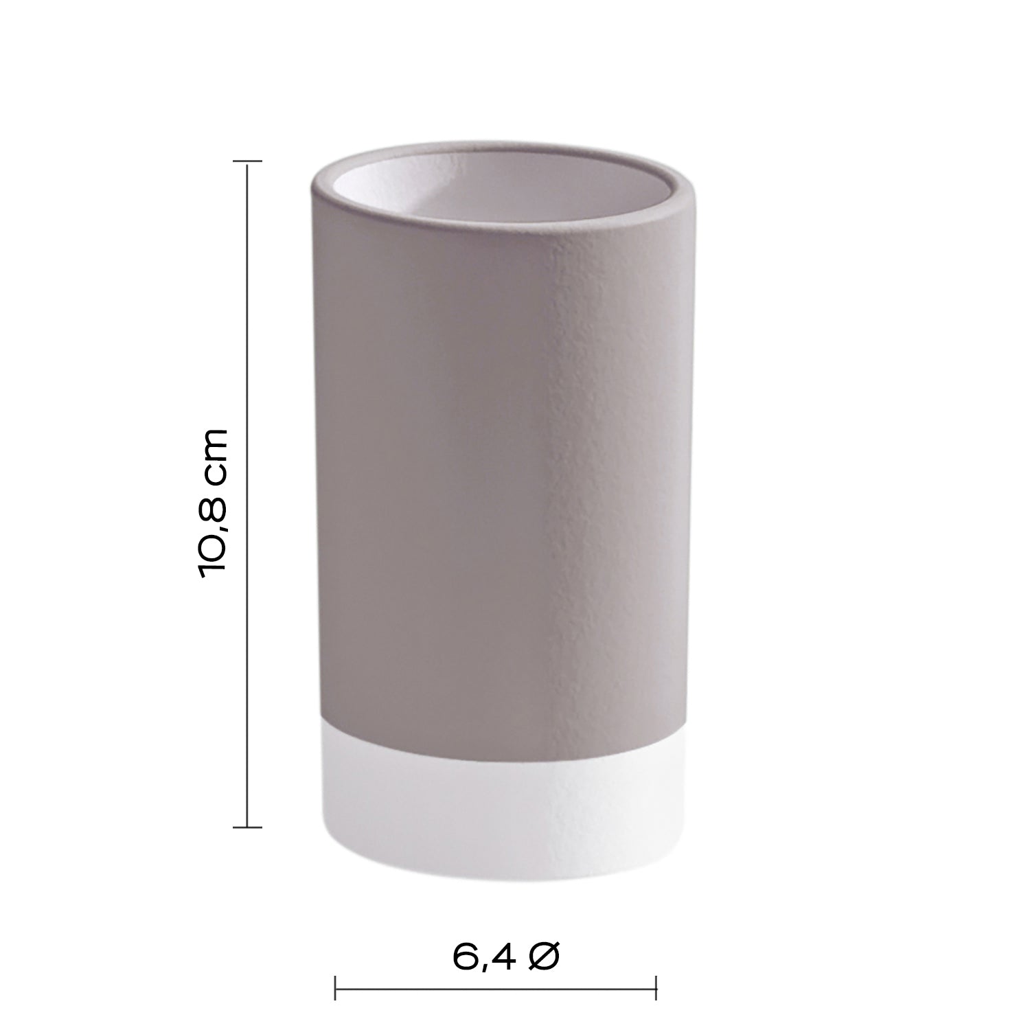 Portaspazzolini in ceramica Gedy serie New Mizar - Tortora