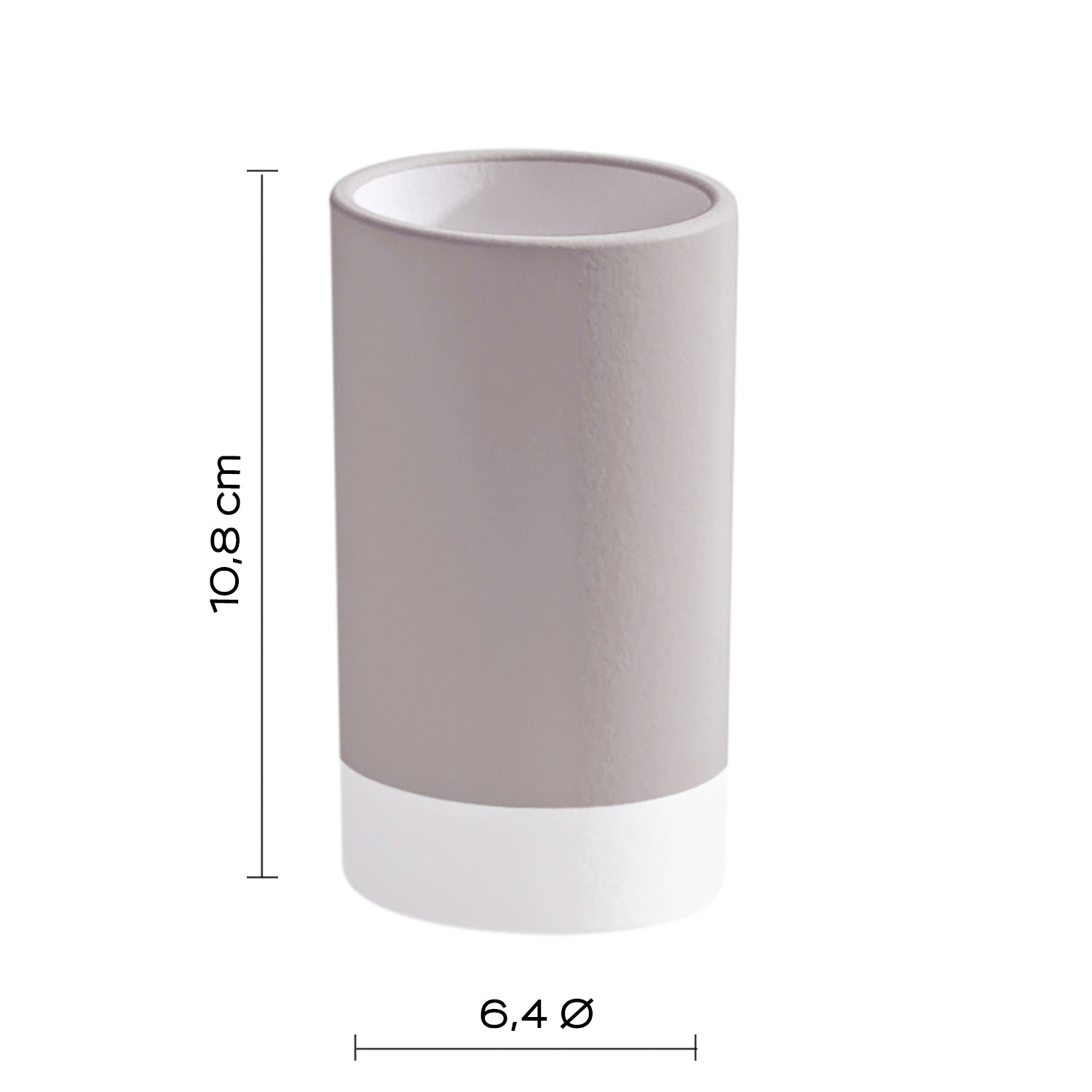 Portaspazzolini in ceramica Gedy serie New Mizar - Tortora Chiaro