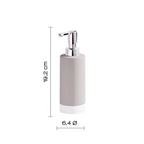 Dispenser sapone in ceramica con erogatore cromato Gedy serie New Mizar - Tortora Chiaro