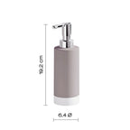 Dispenser sapone in ceramica con erogatore cromato Gedy serie New Mizar - Tortora