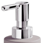 Dispenser sapone in ceramica con erogatore cromato Gedy serie New Mizar - Tortora