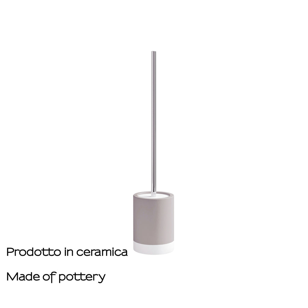 Scopino in ceramica Gedy serie New Mizar - Tortora Chiaro