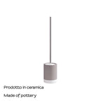 Scopino in ceramica Gedy serie New Mizar - Tortora