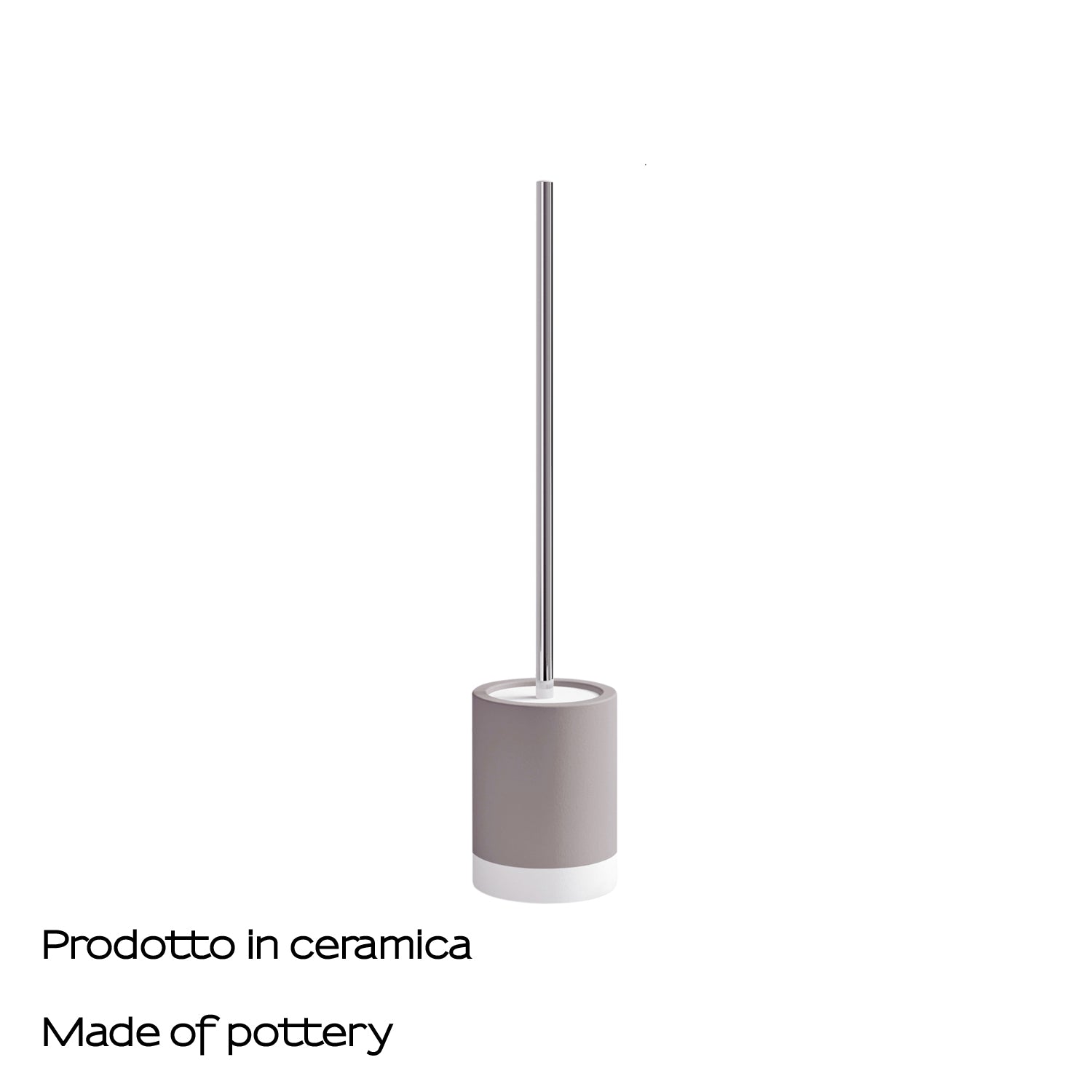 Scopino in ceramica Gedy serie New Mizar - Tortora