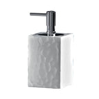 Dosasapone in ceramica con erogatore cromato Gedy modello New Martina - Bianco