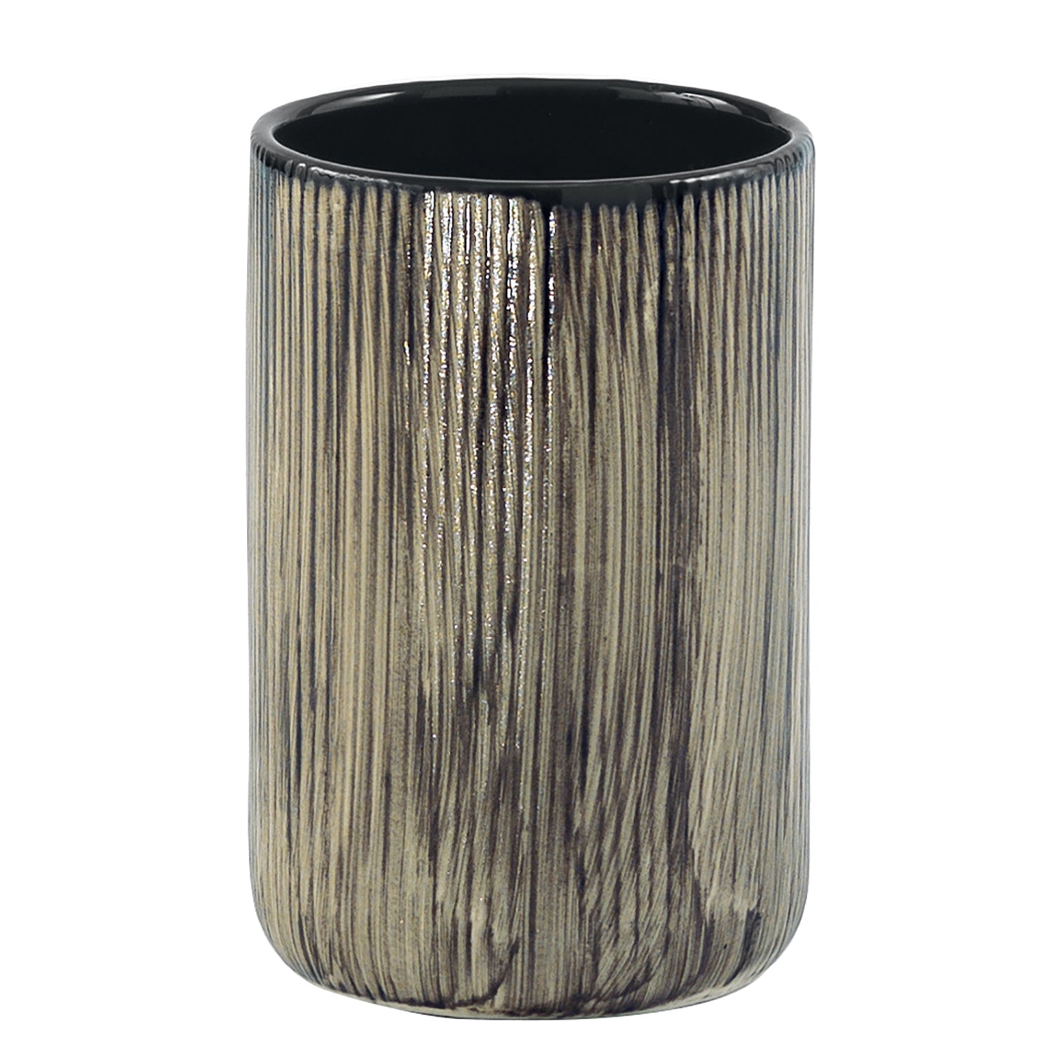 Portasapazzolini in ceramica Gedy serie Naomi - Nero