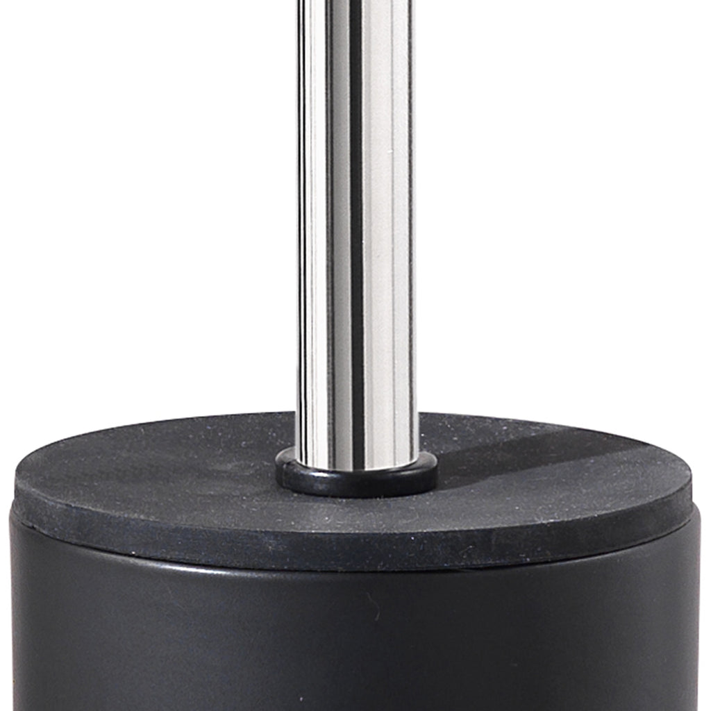 Scopino in ceramica e sughero Gedy serie Ilary - Nero