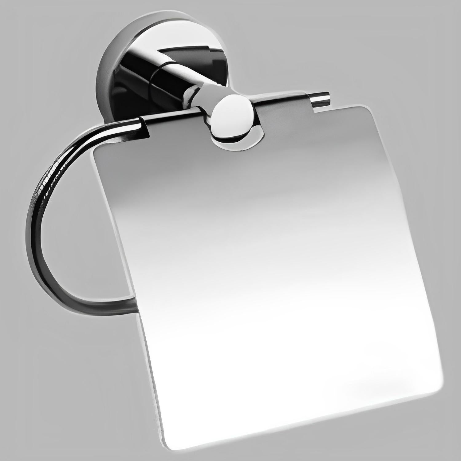 Portarotolo chiuso BathCore serie Carol â€“ Cromo