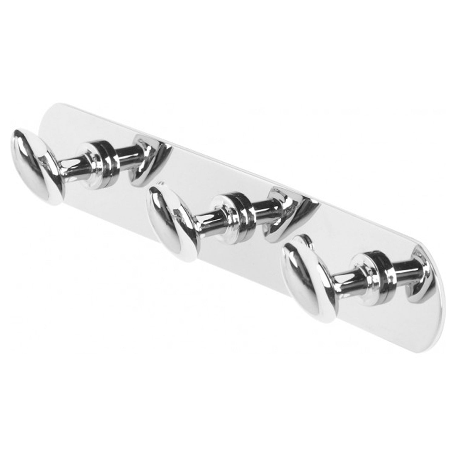 Appendino cromato a 3 ganci in acciaio serie Simply