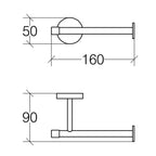Portarotolo Carta Igienica in ottone cromato Lineabeta Collezione Duemila