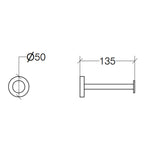 Portarotolo Carta Igienica in ottone cromato Lineabeta  Collezione Duemila asta singola