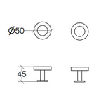 Coppia di appendini per il bagno Lineabeta collezione Duemila in ottone cromato