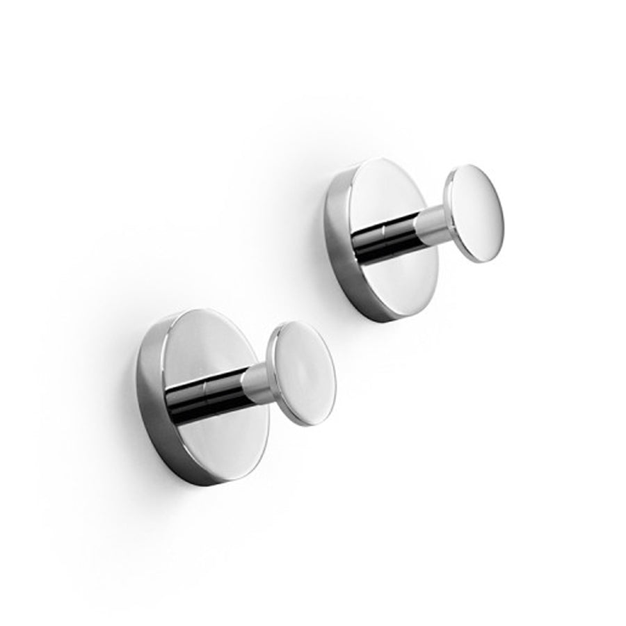 Coppia di appendini per il bagno Lineabeta collezione Duemila in ottone cromato