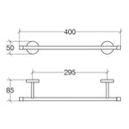 Porta asciugamani fissaggio a muro Lineabeta collezione Duemila in ottone cromato cm 40
