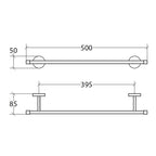 Porta asciugamani fissaggio a muro Lineabeta collezione Duemila in ottone cromato cm 50