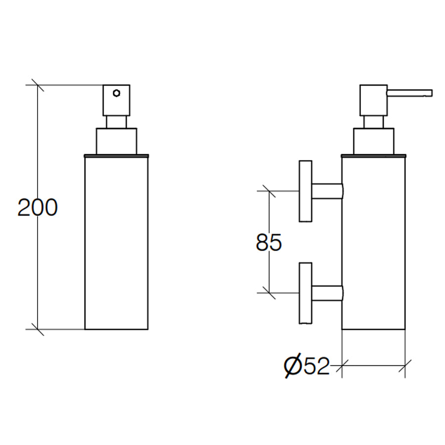 Dosasapone manuale a parete 200ml Lineabeta collezione Duemila in ottone cromato