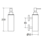 Dosasapone manuale a parete 200ml Lineabeta collezione Duemila in ottone cromato