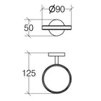Supporto per portascopino wc Lineabeta collezione Duemila in ottone cromato
