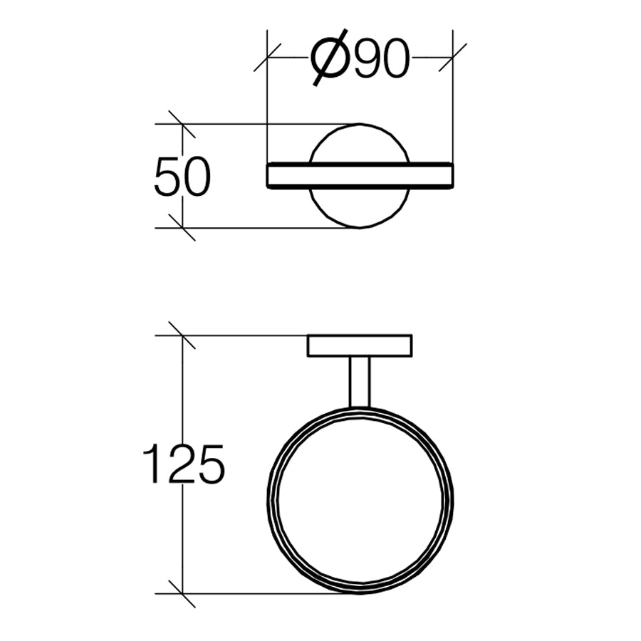 Supporto per portascopino wc Lineabeta collezione Duemila in ottone cromato