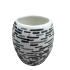 Bicchiere Portaspazzolino in ceramica mattone grigio collezione CARAMIDA