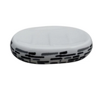 Porta Sapone in ceramica mattone grigio collezione CARAMIDA