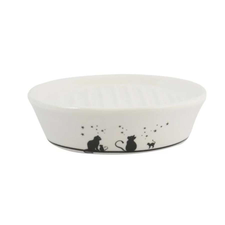 Porta Sapone in ceramica  bianco collezione PISICA