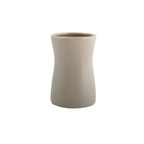 Bicchiere Portaspazzolino in ceramica di colore tortora  collezione Athena