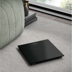 Bilancia pesapersone 28x28cm in vetro nero collezione CRYSTAL a marchio GEDY