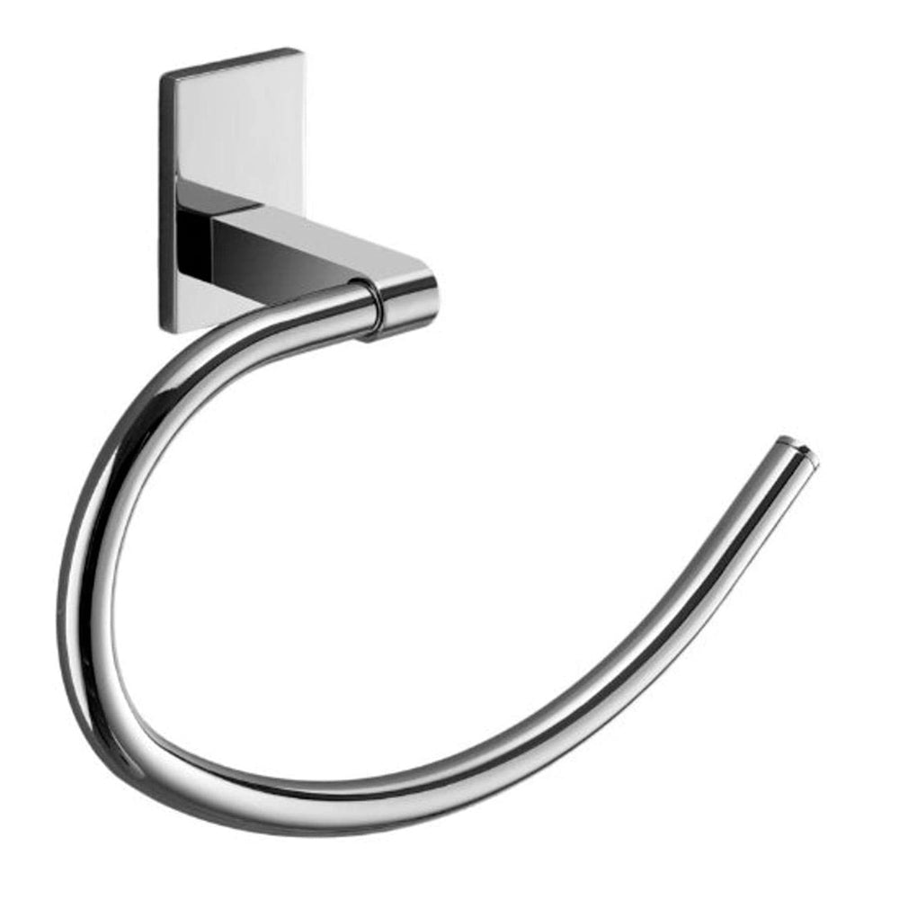 Portasalviette ad anello Gedy Maine in acciaio inox e cromall fissaggio a muro incollo
