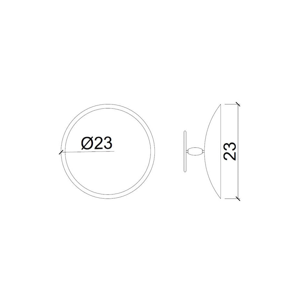 Specchio ingranditore con snodo da incollo linea 'Toeletta' cm I¸ 23 - Ingrandimento X6 - Cromato