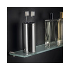 Bicchiere porta spazzolino da appoggio in ottone della collezione 'Black & White' by Cosmic - Lucido