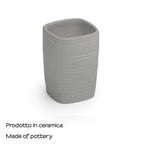 Portaspazzolini in ceramica Gedy serie Kelly - Grigio