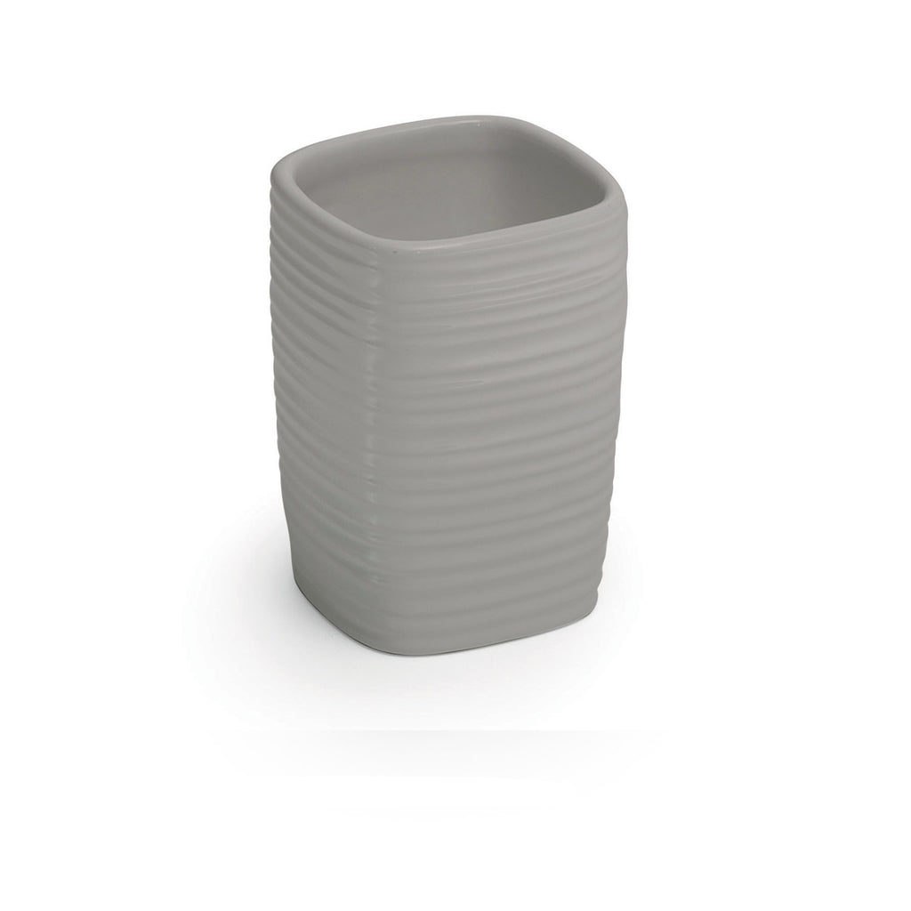 Portaspazzolini in ceramica Gedy serie Kelly - Grigio