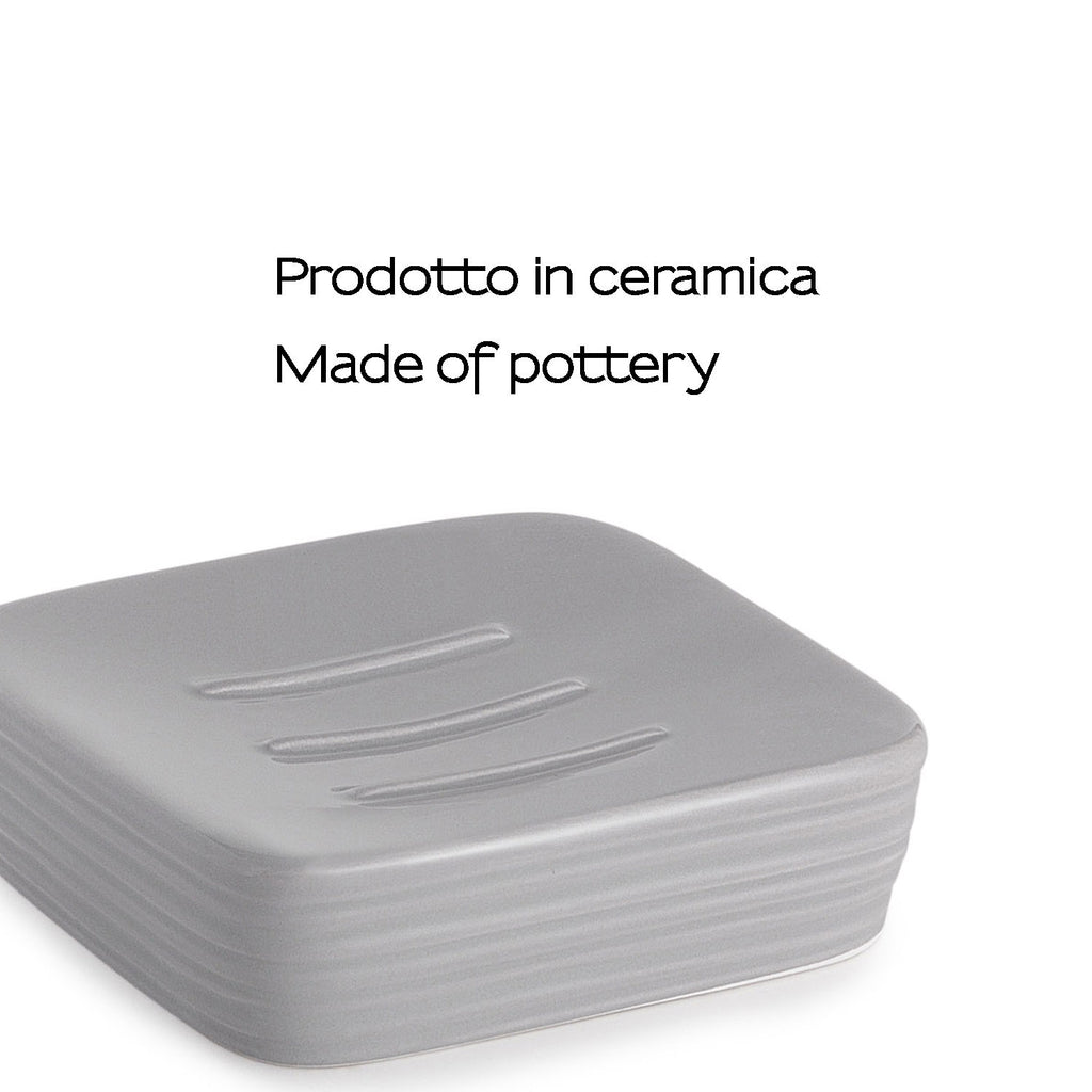 Portasapone in ceramica Gedy serie Kelly - Grigio