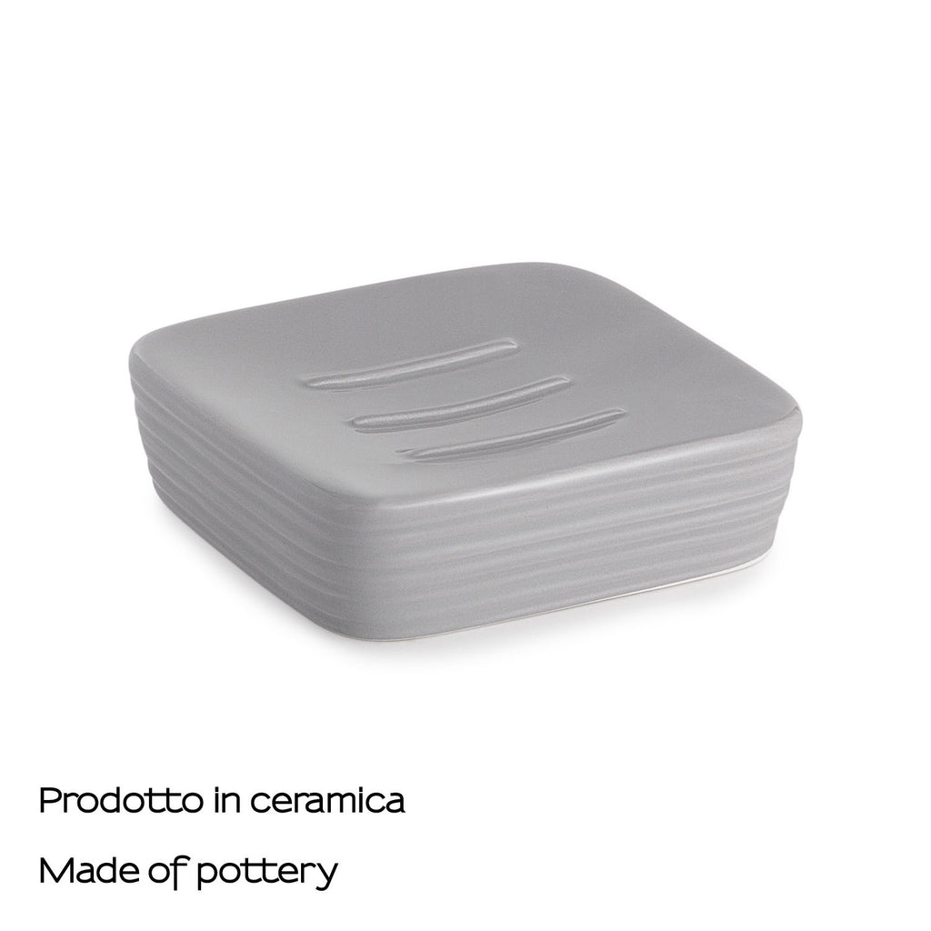 Portasapone in ceramica Gedy serie Kelly - Grigio