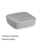 Portasapone in ceramica Gedy serie Kelly - Grigio