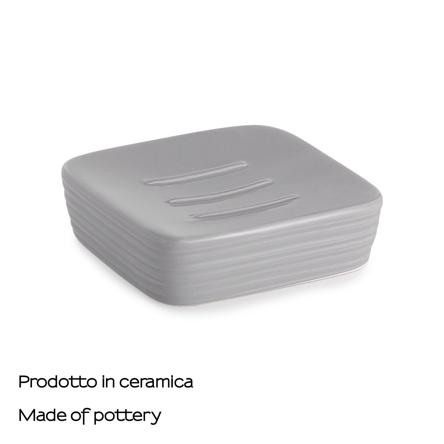 Portasapone in ceramica Gedy serie Kelly - Grigio