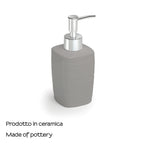 Dosasapone in ceramica con erogatore cromato Gedy serie Kelly - Grigio