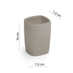 Portaspazzolini in ceramica Gedy serie Kelly - Tortora chiaro