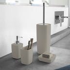 Portaspazzolini in ceramica Gedy serie Kelly - Tortora chiaro
