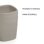 Portaspazzolini in ceramica Gedy serie Kelly - Tortora chiaro