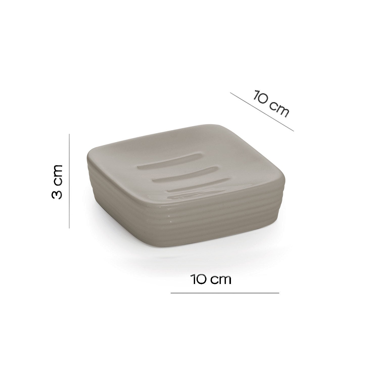 Portasapone in ceramica Gedy serie Kelly - Tortora Chiaro