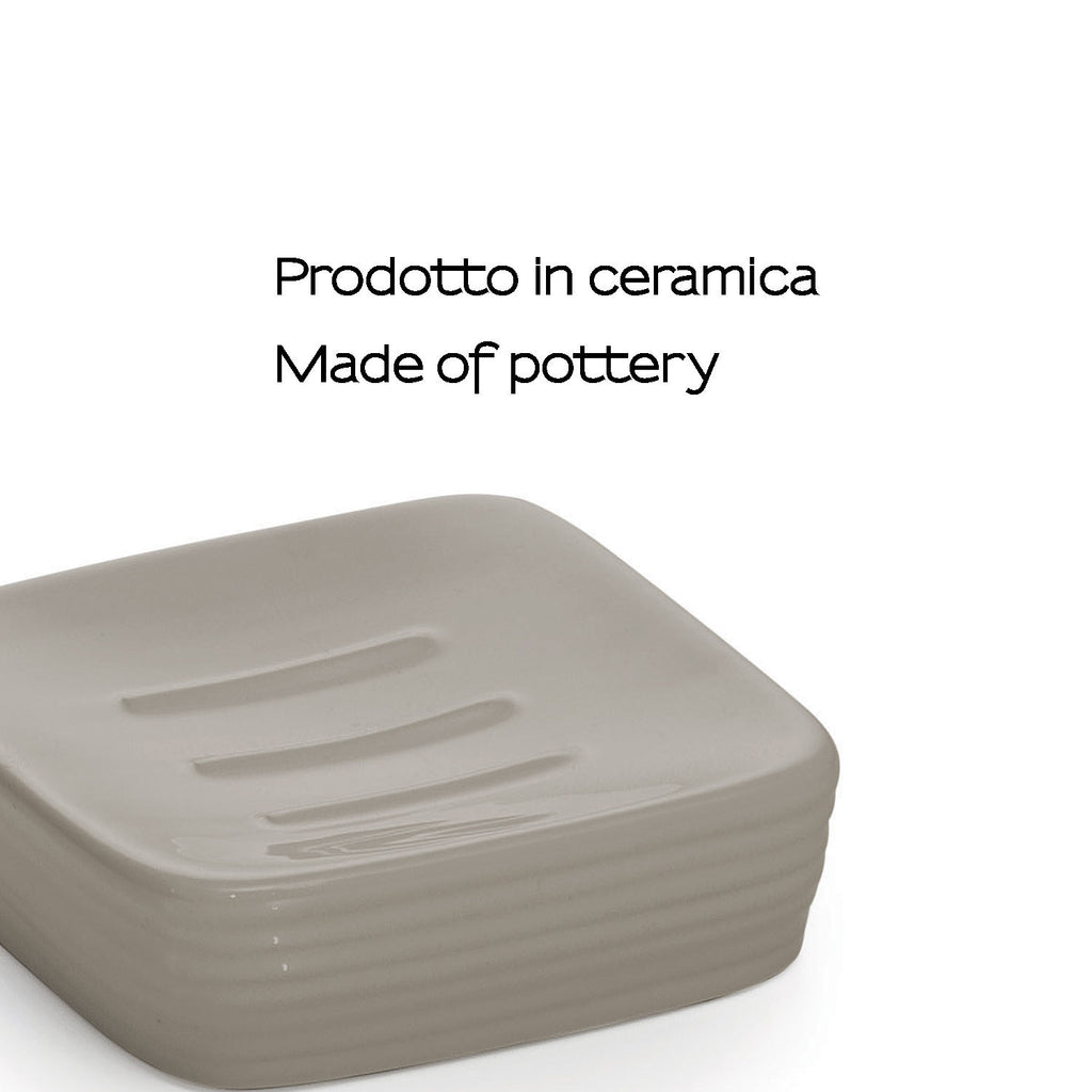 Portasapone in ceramica Gedy serie Kelly - Tortora Chiaro