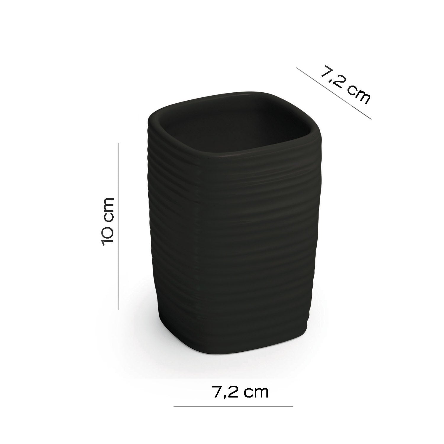 Portaspazzolini in ceramica Gedy serie Kelly - Nero