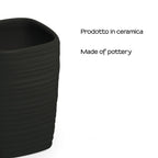 Portaspazzolini in ceramica Gedy serie Kelly - Nero