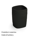 Portaspazzolini in ceramica Gedy serie Kelly - Nero