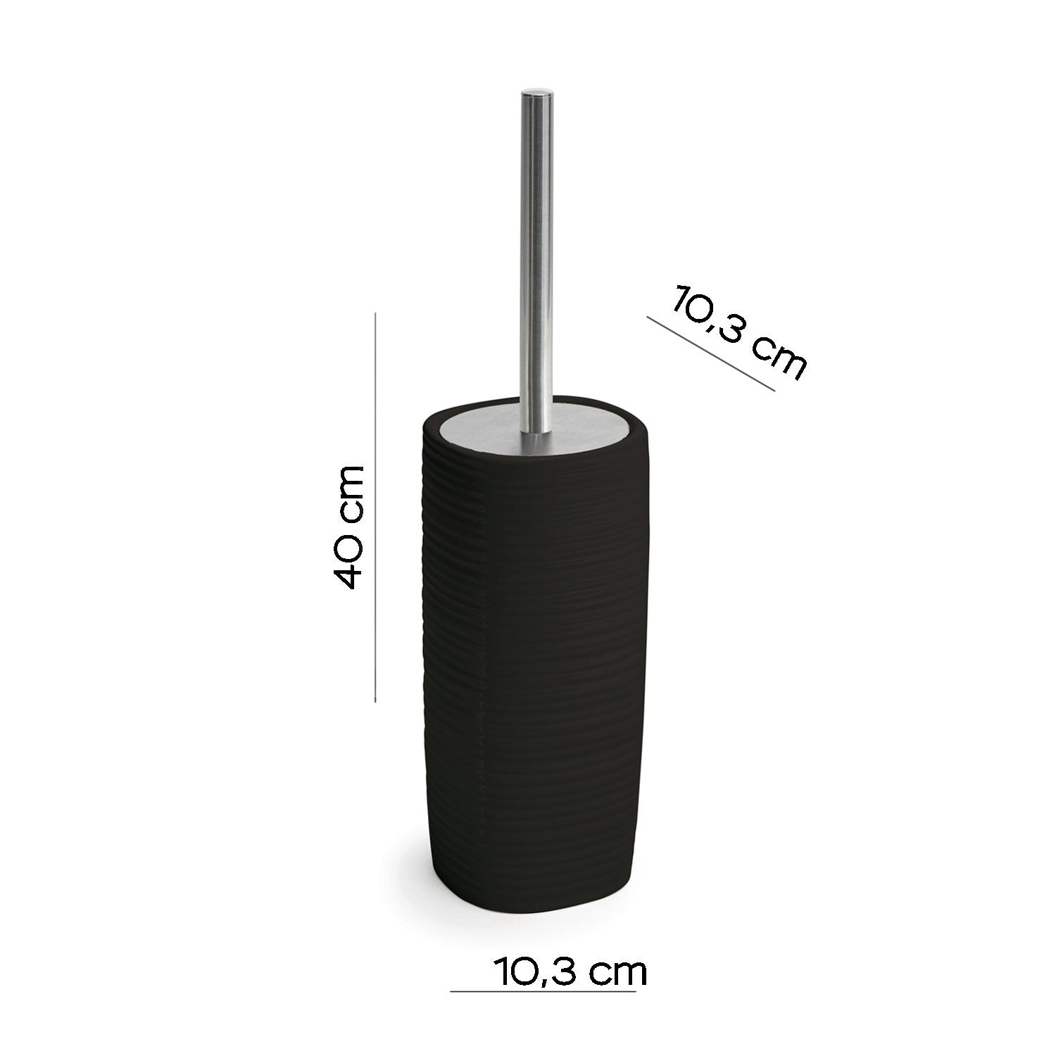 Scopino in ceramica Gedy serie Kelly - Nero