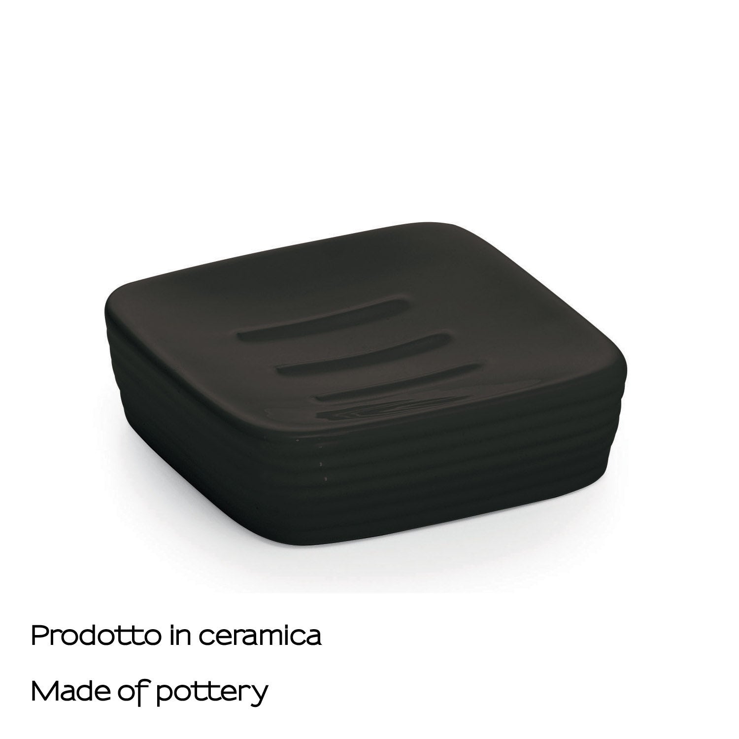 Portasapone in ceramica Gedy serie Kelly - Nero